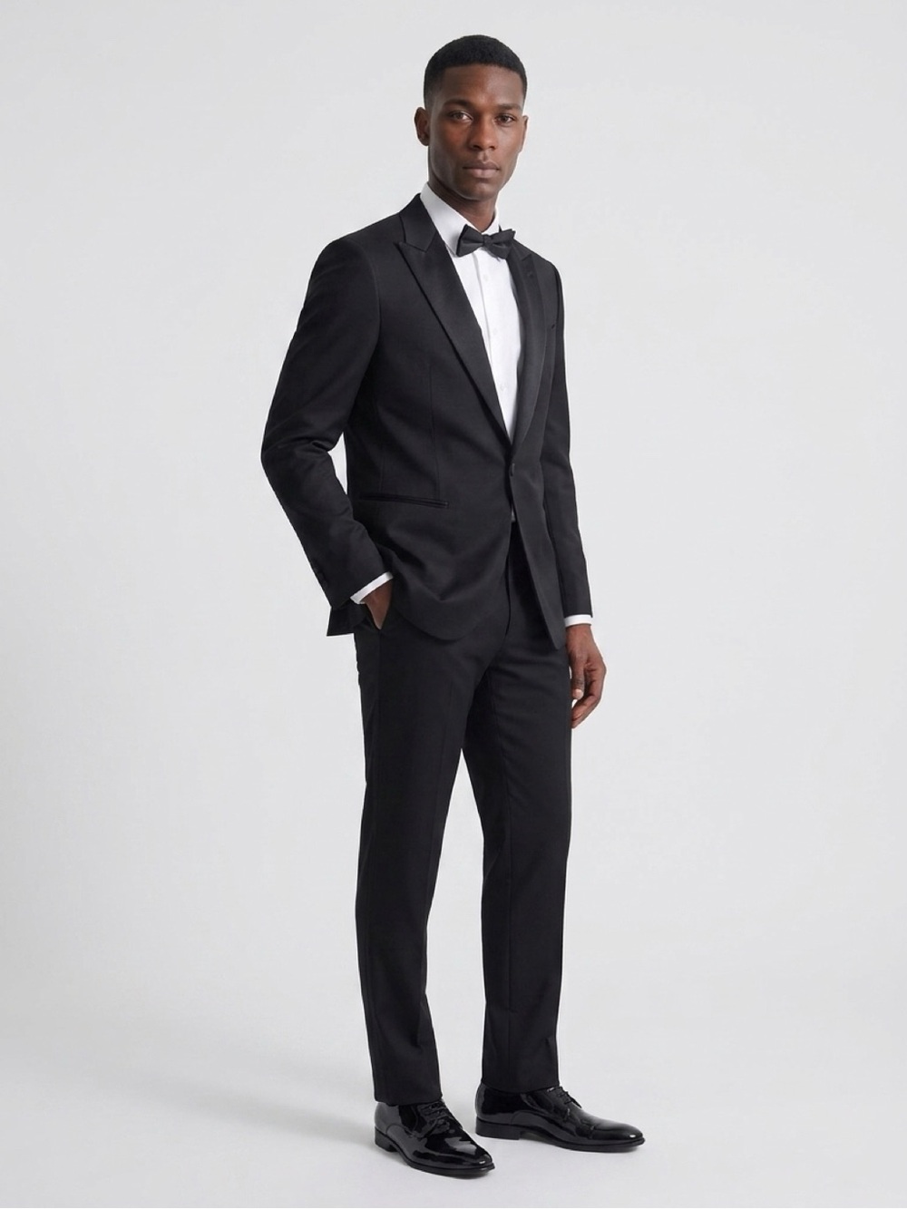 SuitSupply Vitale Barberis 40L Lazio Tuxedo Wool Silk Slim Fit Blazer Sport Coat